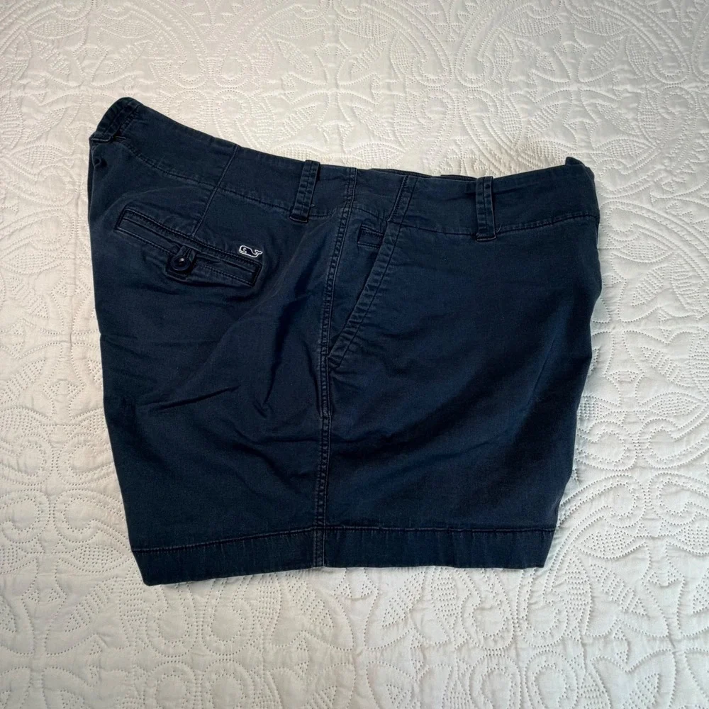 Vineyard Vines Womens Navy Blue Daybreak Chino Shorts Size 18 Stretch Cotton
